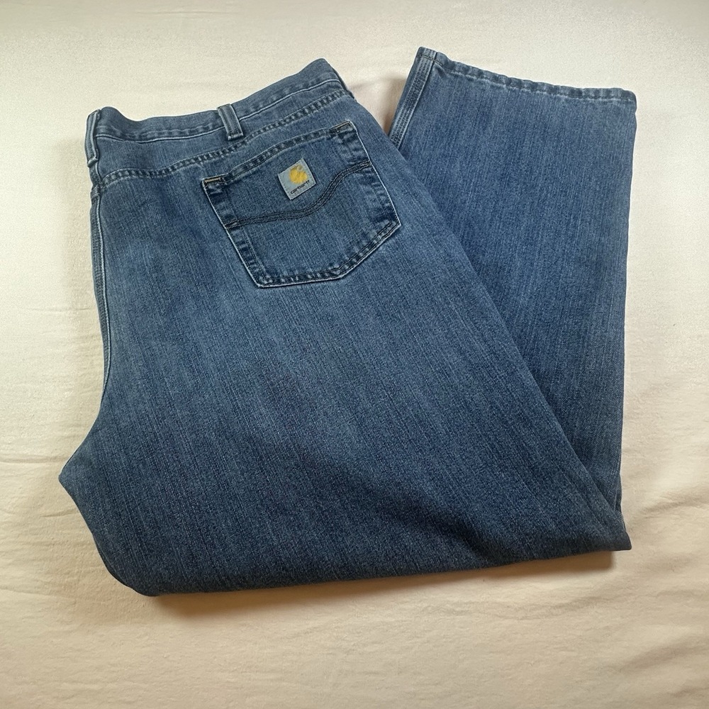 Carhartt Men's Blue Jeans Relaxed Fit 44x30 Tapered Leg (measures 43x28.5) EUC